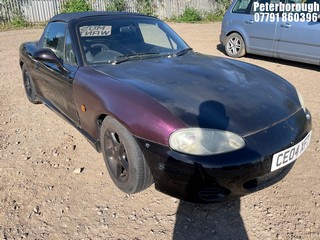 Location: Peterborough - 2004 MAZDA MX-5 Convertible REG: CE04XFT, Keys: No, MOT Expiry date: 16/05/2026, 1598 Petrol, 5 Speed Manual Petrol, Former Keepers: 9