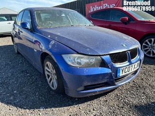 Location: Brentwood - 2007 BMW 318D SE 4 Door Saloon REG: YC07XJW, Keys: No, MOT Expiry date: 24/07/2024, 1995 Diesel, 6 Speed Manual Diesel, Former Keepers: 8