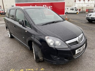 Location: South Wales - 2011 VAUXHALL ZAFIRA SRI XP CDTI MPV REG: FN11DZZ, Keys: No, MOT Expiry date: 06/07/2025, 1686 Diesel, 6 Speed Manual Diesel, Former Keepers: 3