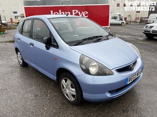 Location: South Wales - 2003 HONDA JAZZ S 5 Door Hatchback REG: RE03WXA, Keys: No, MOT Expiry date: 07/12/2025, 1339 Petrol, 5 Speed Manual Petrol, Former Keepers: 5