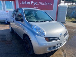 Location: Hull - 2004 NISSAN MICRA S 3 Door Hatchback REG: MV54YJC, Keys: No, MOT Expiry date: 30/07/2025, 1240 Petrol, 5 Speed Manual Petrol, Former Keepers: 4