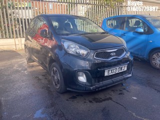 Location: Hayes - 2013 KIA PICANTO 1 3 Door Hatchback REG: EX13OWJ, Keys: No, MOT Expiry date: 24/10/2025, 998 Petrol, 5 Speed Manual Petrol, Former Keepers: 5