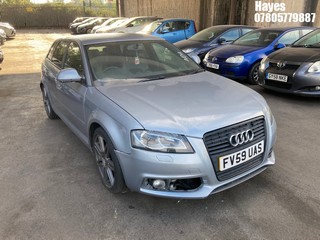 Location: Hayes - 2010 AUDI A3 S LINE SP EDTN TDI 138 5 Door Hatchback REG: FV59UAS, Keys: No, MOT Expiry date: 02/03/2026, 1968 Diesel, 6 Speed Manual Diesel, Former Keepers: 5