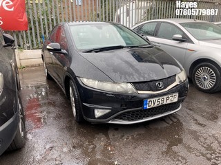 Location: Hayes - 2009 HONDA CIVIC EX I-CTDI 5 Door Hatchback REG: DV59PZF, Keys: No, MOT Expiry date: 26/01/2026, 2204 Diesel, 6 Speed Manual Diesel, Former Keepers: 6