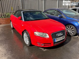 Location: Hayes - 2006 AUDI A4 S LINE TDI 140 Convertible REG: RO56EMF, Keys: No, MOT Expiry date: 24/07/2025, 1986 Diesel, 6 Speed Manual Diesel, Former Keepers: 9