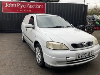 Location: Stapleford - 2006 VAUXHALL ASTRAVAN ENVOY CDTI Car Derived Van REG: DV06JLO, Keys: Yes, MOT Expiry date: 10/07/2026, 1686 Diesel, 5 Speed Manual Diesel, Former Keepers: 6