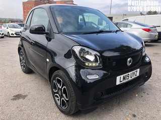 Location: Nottingham - 2019 SMART EQ FORTWO PRIME PREMIUM 2 COUPE REG: LM19UYZ, 0cc ELECTRIC, 1 SPEED AUTO ELECTRIC, Former Keepers: 2, Keys: Yes, MOT Expiry date: 12/04/2026
