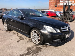 Location: Nottingham - 2013 MERCEDES-BENZ E220 SPT CDI BLUEEFI-CY A Coupe REG: LR13UKH, Keys: No, MOT Expiry date: 17/06/2025, 2143 Diesel, 7 Speed Auto Diesel, Former Keepers: 5