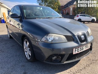 Location: Nottingham - 2006 SEAT IBIZA SPORT 3 Door Hatchback REG: FE56YWJ, Keys: No, MOT Expiry date: 17/10/2024, 1390 Petrol, 5 Speed Manual Petrol, Former Keepers: 5