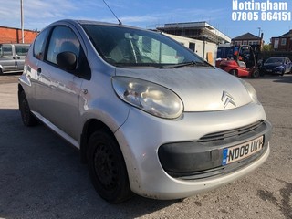 Location: Nottingham - 2008 CITROEN C1 VIBE 3 Door Hatchback REG: ND08UKV, Keys: No, MOT Expiry date: 23/05/2025, 998 Petrol, 5 Speed Manual Petrol, Former Keepers: 6