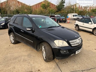 Location: Brentwood - 2007 MERCEDES ML 320 CDI SPORT A Estate REG: YP07ABX, Keys: No, MOT Expiry date: 18.05.2025, 2987 Diesel, 7 Speed Auto Diesel, Former Keepers: 5