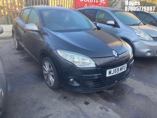 NOTE: ATF Registered Buyers ONLY - Location: Hayes - 2009 RENAULT MEGANE I-MUSIC VVT 100 5 Door Hatchback REG: MJ59MFU, Keys: No, 1598 Petrol, 5 Speed Manual Petrol, Former Keepers: 6