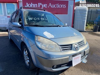 Location: Hull - 2005 RENAULT GRND SCENIC DYNAMIQUE DCI MPV REG: YF05NLV, Keys: No, MOT Expiry date: 12/12/2023, 1870 Diesel, 6 Speed Manual Diesel, Former Keepers: 4