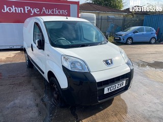 Location: Hull - 2013 PEUGEOT BIPPER S HDI Panel Van REG: YC13ZXR, Keys: No, MOT Expiry date: 17/05/2024, 1248 Diesel, 5 Speed Manual Diesel, Former Keepers: 6