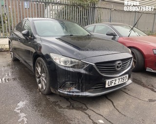 Location: Hayes - 2014 MAZDA 6 SPORT NAV D 4 Door Saloon REG: UFZ7797, Keys: No, MOT Expiry date: 20/02/2025, 2184 Diesel, 6 Speed Manual Diesel, Former Keepers: 4