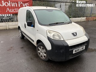 Location: Hayes - 2015 PEUGEOT  BIPPER S HDI Panel Van REG: NU15LHG, Keys: No, MOT Expiry date: 19/06/2026, 1248 Diesel, 5 Speed Manual Diesel, Former Keepers: 7