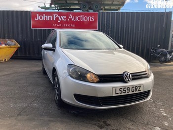 Location: Stapleford - 2009 VOLKSWAGEN GOLF S 5 Door Hatchback REG: LS59GRZ, Keys: Yes, MOT Expiry date: 06/04/2026, 1390 Petrol, 5 Speed Manual Petrol, Former Keepers: 4