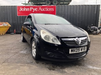 Location: Stapleford - 2009 VAUXHALL CORSA CLUB A/C CDTI 3 Door Hatchback REG: MK09WVB, Keys: Yes, MOT Expiry date: 16/10/2025, 1248 Diesel, 5 Speed Manual Diesel, Former Keepers: 5