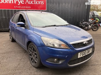 Location: Stapleford - 2010 FORD FOCUS ZETEC TDCI 109 5 Door Hatchback REG: FG10GWY, Keys: Yes, MOT Expiry date: 01/09/2025, 1560 Diesel, 5 Speed Manual Diesel, Former Keepers: 9