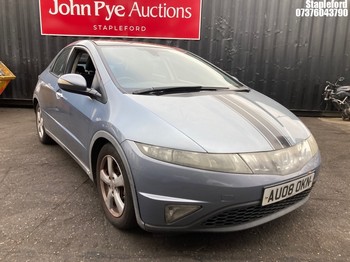Location: Stapleford - 2008 HONDA CIVIC ES I-VTEC 5 Door Hatchback REG: AU08OKN, Keys: Yes, MOT Expiry date: 28/02/2026, 1799 Petrol, 6 Speed Manual Petrol, Former Keepers: 5