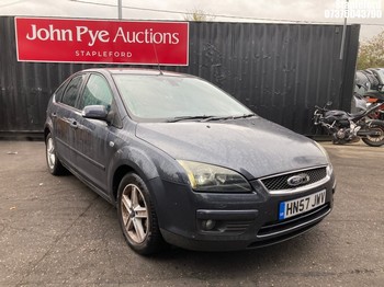 Location: Stapleford - 2007 FORD FOCUS TITANIUM 116 5 Door Hatchback REG: HN57JWV, Keys: Yes, MOT Expiry date: 16/10/2025, 1596 Petrol, 5 Speed Manual Petrol, Former Keepers: 8