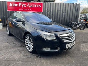 Location: Stapleford - 2010 VAUXHALL INSIGNIA ELITE NAV CDTI A 5 Door Hatchback REG: LL10DFG, Keys: No, MOT Expiry date: 26/01/2026, 1956 Diesel, 6 Speed Auto Diesel, Former Keepers: 6