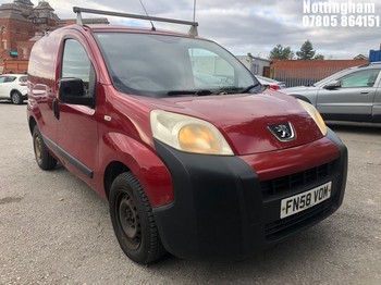 Location: Nottingham - 2008 PEUGEOT BIPPER S HDI PANEL VAN REG: FN58VOM, 1399cc DIESEL, 5 SPEED MANUAL DIESEL, Former Keepers: 3, Keys: Yes, MOT Expiry date: 09/04/2026