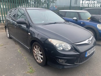 Location: Belvedere - 2010 HYUNDAI I30 EDITION 5 Door Hatchback REG: EN59KKV, Keys: No, MOT Expiry date: 12/02/2026, 1591 Petrol, 5 Speed Manual Petrol, Former Keepers: 5