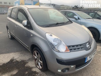 Location: Belvedere - 2007 NISSAN NOTE SVE AUTO MPV REG: LY07NWG, Keys: No, MOT Expiry date: 29/06/2025, 1598 Petrol, 4 Speed Auto Petrol, Former Keepers: 1