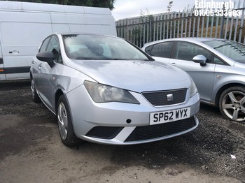 Location: Edinburgh - 2012 SEAT IBIZA S AC CR ECOMOTIVE T 5 Door Hatchback REG: SP62WYX, Keys: No, MOT Expiry date: 24/06/2025, 1199 Diesel, 5 Speed Manual Diesel, Former Keepers: 6