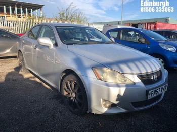 Location: Edinburgh - 2008 LEXUS  IS 220D SE 4 Door Saloon REG: FM57VAX, Keys: No, MOT Expiry date: 29/05/2025, 2231 Diesel, 6 Speed Manual Diesel, Former Keepers: 6