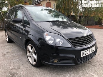 Location: Nottingham - 2007 VAUXHALL ZAFIRA SRI CDTI 150 A MPV REG: KC07JUJ, Keys: No, MOT Expiry date: 18/06/2025, 1910 Diesel, 6 Speed Auto Diesel, Former Keepers: 9