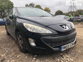 Location: Mitcham - 2009 PEUGEOT 308 S 5 Door Hatchback REG: HN59EOW, Keys: No, MOT Expiry date: 30/03/2026, 1397 Petrol, 5 Speed Manual Petrol, Former Keepers: 8