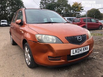 Location: Mitcham - 2004 MAZDA 2 TS2 5 Door Hatchback REG: LK04KMA, Keys: No, MOT Expiry date: 21/12/2024, 1388 Petrol, 5 Speed Manual Petrol, Former Keepers: 3