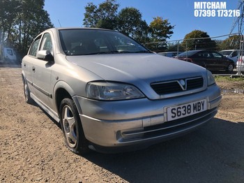 Location: Mitcham - 1998 VAUXHALL ASTRA CDX 16V AUTO 5 Door Hatchback REG: S638MBY, Keys: No, MOT Expiry date: 31/01/2025, 1796 Petrol, 4 Speed Auto Petrol, Former Keepers: 2