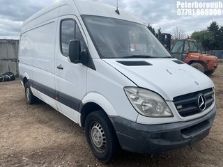 Location: Peterborough - 2011 MERCEDES-BENZ SPRINTER 313 CDI Panel Van REG: LN61ULU, Keys: No, MOT Expiry date: 01/10/2025, 2143 Diesel, 6 Speed Manual Diesel, Former Keepers: 2