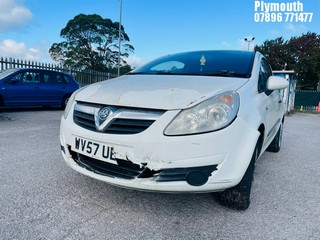 Location: Plymouth - 2007 VAUXHALL CORSA CDTI Car Derived Van REG: WV57UER, Keys: No, MOT Expiry date: 29/01/2025, 1248 Diesel, 5 Speed Manual Diesel, Former Keepers: 8