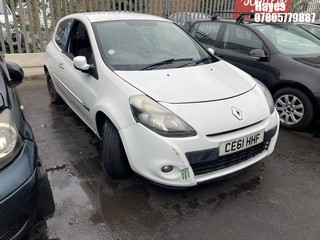 Location: Hayes - 2011 RENAULT CLIO I-MUSIC 3 Door Hatchback REG: CE61HHF, Keys: No, MOT Expiry date: 04/11/2025, 1149 Petrol, 5 Speed Manual Petrol, Former Keepers: 9