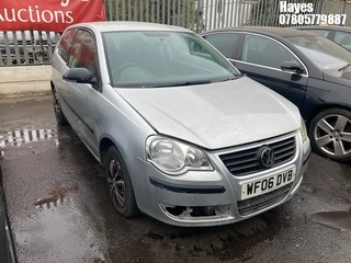 Location: Hayes - 2006 VOLKSWAGEN POLO E 55 3 Door Hatchback REG: WF06DVB, Keys: No, MOT Expiry date: 08/11/2024, 1198 Petrol, 5 Speed Manual Petrol, Former Keepers: 12