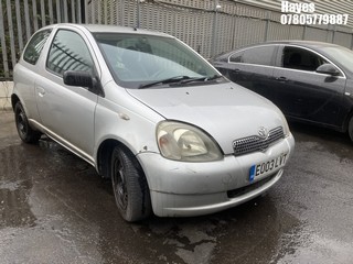 Location: Hayes - 2003 TOYOTA YARIS GLS VVTI AUTO 3 Door Hatchback REG: EO03LVT, Keys: No, MOT Expiry date: 03/04/2025, 1299 Petrol, 4 Speed Auto Petrol, Former Keepers: 4