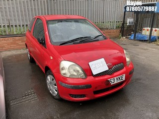 Location: Hayes - 2003 TOYOTA YARIS T3 3 Door Hatchback REG: GF53YKE, Keys: No, MOT Expiry date: 28/07/2024, 998 Petrol, 5 Speed Manual Petrol, Former Keepers: 4