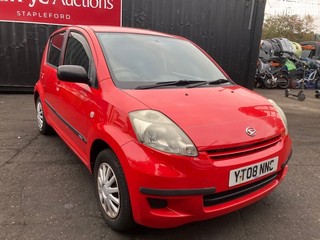 Location: Stapleford - 2008 DAIHATSU SIRION S 5 Door Hatchback REG: YT08NNC, Keys: Yes, MOT Expiry date: 14/05/2026, 998 Petrol, 5 Speed Manual Petrol, Former Keepers: 4