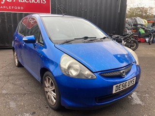 Location: Stapleford - 2006 HONDA JAZZ S 5 Door Hatchback REG: DE56UYS, Keys: Yes, MOT Expiry date: 12/02/2026, 1246 Petrol, 5 Speed Manual Petrol, Former Keepers: 8