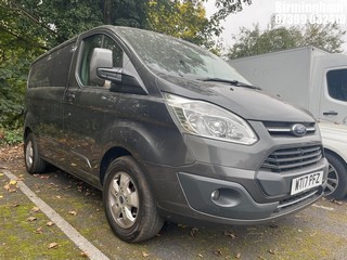 Location: Birmingham - 2017 FORD TRANSIT CUSTOM 270 LIMITE PANEL VAN REG: WT17PFZ, 1995CC DIESEL, 6 SPEED MANUAL DIESEL, Former Keepers: 6, Keys: Yes, MOT Expiry date: 30/09/2025