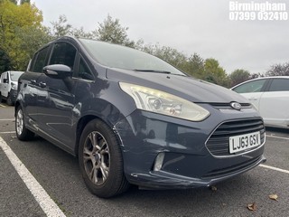 Location: Birmingham - 2013 FORD B-MAX ZETEC AUTO MPV REG: LJ63GSV, 1596CC PETROL, 5 SPEED AUTO PETROL, Former Keepers: 3, Keys: Yes, MOT Expiry date: 12/12/2025