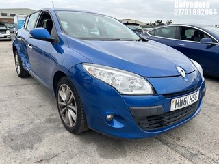 Location: Belvedere - 2011 RENAULT  MEGANE I-MUSIC 5 DOOR HATCHBACK REG: HW61HSG, 1598cc PETROL, 5 SPEED MANUAL PETROL, Former Keepers: 4, Keys: Yes, MOT Expiry date: 30.09.2025