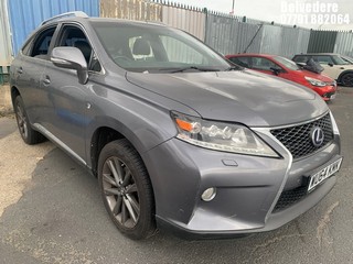 Location: BELVEDERE - 2014 LEXUS RX 450H F SPORT CVT Estate REG: WU64KMK, 3456cc Hybrid Electric, Variable 1 Speed Auto Petrol/E, Former Keepers: 2, Keys: No, MOT Expiry date: 07.04.2026