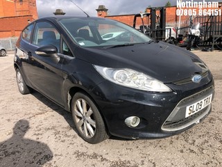 NOTE: ATF Registered Buyers ONLY - Location: Nottingham - 2009 FORD FIESTA ZETEC 82 3 Door Hatchback REG: SL09TRX, Keys: No, 1242 Petrol, 5 Speed Manual Petrol, Former Keepers: 6