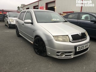 Location: Edinburgh - 2005 SKODA FABIA VRS TDI PD 130 5 Door Hatchback REG: DU05KXV, Keys: Yes, MOT Expiry date: 14/08/2025, 1896 Diesel, 6 Speed Manual Diesel, Former Keepers: 9