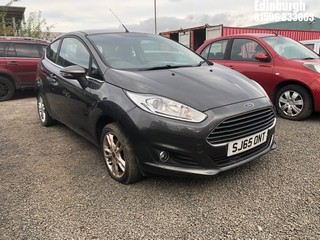 Location: Edinburgh - 2015 FORD FIESTA ZETEC 3 Door Hatchback REG: SJ65ONT, Keys: No, MOT Expiry date: 27/02/2025, 1242 Petrol, 5 Speed Manual Petrol, Former Keepers: 4
